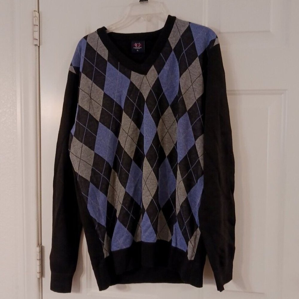 Cambridge Classics Sweater Men's XL Argyle Pullover V-Neck